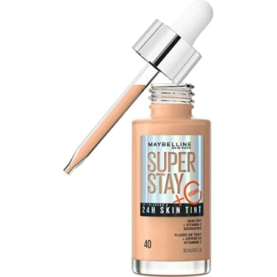 Image of Maybelline Super Stay up to 24H Skin Tint Foundation + Vitamin C 30ml (Various Shades) 40