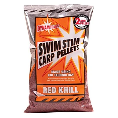 Image of Dynamite Swim Stim pellets 2mm Red Krill (900g) Fishing