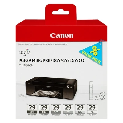 Image of Canon PGI 29 multipack MBK/PBK/DGY/GY/LGY/CO (original)