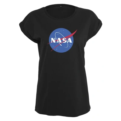 Image of Mister TEE NASA Insignia Print Tshirt, Women&#039;s, Size: XL, Black