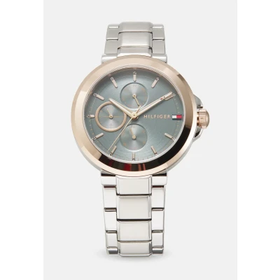 Image of Tommy Hilfiger LORI Watch silvercoloured/blue/rose goldcoloured, Women&#039;s, Size: One Size, Silver coloured/blue/rose gold coloured