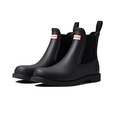 Image of Hunter Original MENS Commando Chelsea BOOT Wellies, Men&#039;s, Size: 10, Black Synthetics