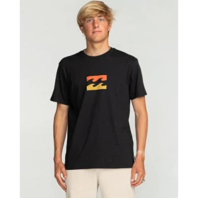 Image of Billabong TEAM WAVE TEES Unisex Print Tshirt for kids, Size: 10y, Black