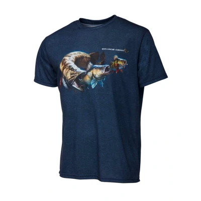 Image of Savage Gear Cannibal t shirt Blue Melange Size M Fishing