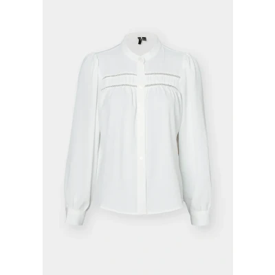 Image of Vero Moda Vmemma Buttondown blouse, Women&#039;s, Size: Medium, Snow white