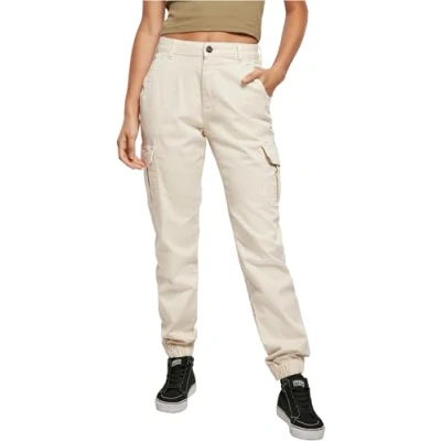 Image of Urban Classics HIGH Waist Cargo trousers, Women&#039;s, Size: 33, Whitesand