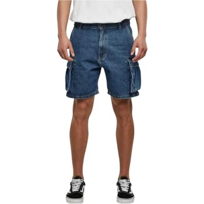 Image of Urban Classics Cargo Denim shorts, Men&#039;s, Size: 30x32, Mid indigo washed