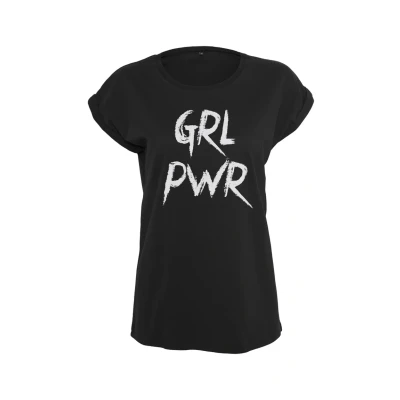 Image of Mister TEE PWR Print Tshirt, Women&#039;s, Size: 3XL, Black