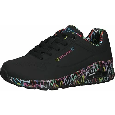 Image of Skechers Women&#039;s Uno Love Sneaker, Black, 3 UK