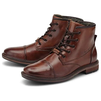 Image of bugatti Marcello Laceup ankle boots, Men&#039;s, Size: 9, Braun Leather