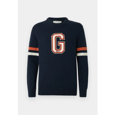 Image of GANT Graphic Badge Jumper, Men&#039;s, Size: Medium, Evening blue