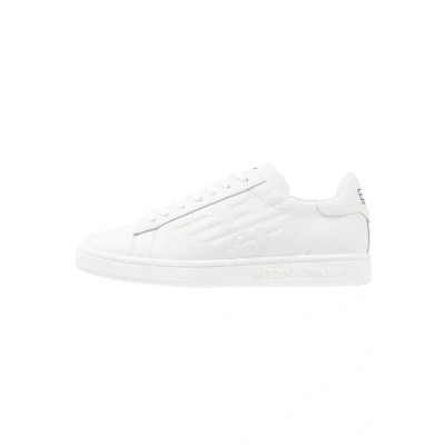 Image of EA7 Emporio Armani Classic Unisex Trainers, Size: 3, White Leather