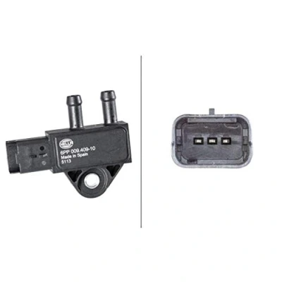 Image of Sensor, exhaust pressure HELLA 6PP 009 409 101