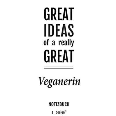 Image of Notizbuch für Veganer/Veganerin: Originelle Geschenk Idee [120 Seiten liniertes blanko Papier] _