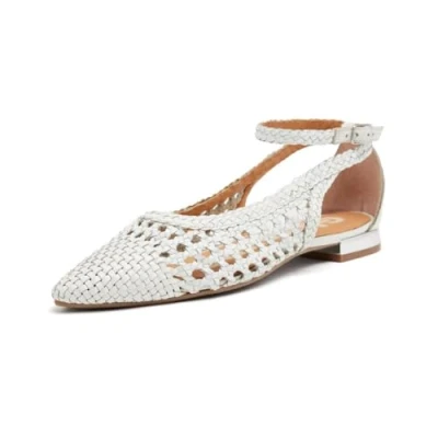 Image of Gioseppo DELL Ankle strap ballet pumps, Women&#039;s, Size: 7, Blanco Leather