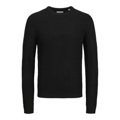 Image of Jack &amp; Jones MIT Rundhals Jumper, Men&#039;s, Size: Medium, Black
