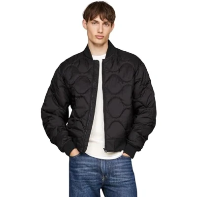 Image of Tommy Hilfiger Onion Quilted Bomber Jacket, Men&#039;s, Size: Small, Black