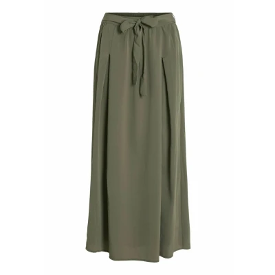 Image of VILA Waist Maxi skirt, Women&#039;s, Size: 8, Dusty olive