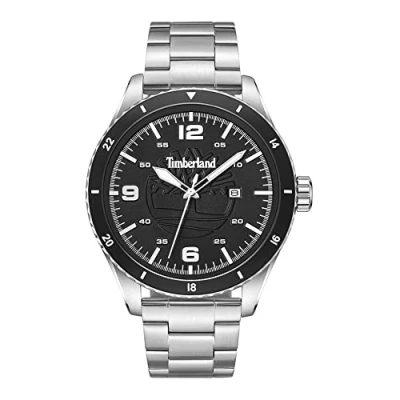 Image of Timberland Men&#039;s Analog Quartz Watch with Stainless Steel Strap TDWGH0010503, Silver, Modern
