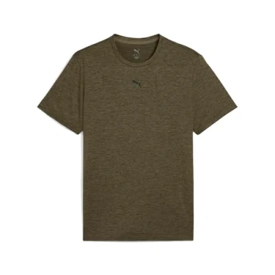 Image of Puma TAD Essentials heather CAT TEE Sports Tshirt, Men&#039;s, Size: Small, Loden green