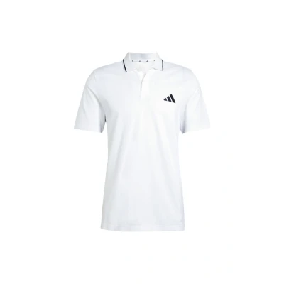 Image of adidas Sportswear Essentials Stripes Polo shirt White black, Men&#039;s, Size: Medium, black