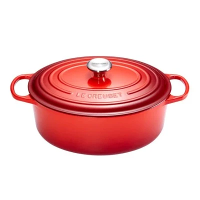 Image of Le Creuset Casserole Oval Signature Cerise ø 29 cm / 4.7 Liter