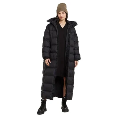 Image of G STAR Whistler LONG Puffer Winter coat, Women&#039;s, Size: XS, Dk black