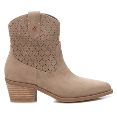 Image of XTI Cowboy/biker ankle boot, Women&#039;s, Size: 7, Taupe Textile