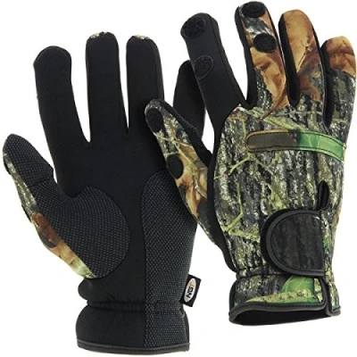 Image of NGT Neoprene Camou gloves XL Fishing