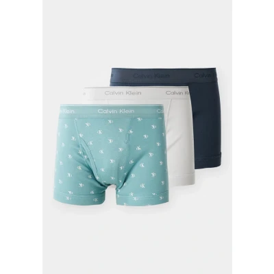 Image of Calvin Klein Underwear Trunk 3 PACK Trunks, Men&#039;s, Size: Medium, Micro chip/diamond/zoni beach