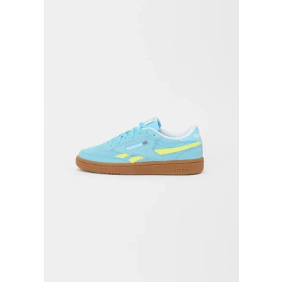 Image of Reebok Classic CLUB C Revenge Unisex Trainers for kids, Size: 6, Digital blue/solar acid yellow/gum shoes
