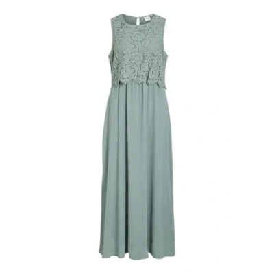 Image of VILA Vimilina Dress Maxi dress, Women&#039;s, Size: 6, Green milieu