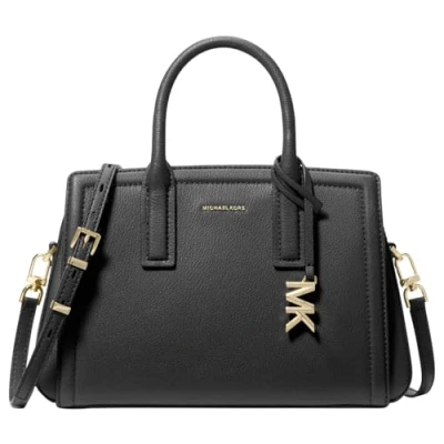 Image of Michael Kors Laila Satchel Handbag, Women&#039;s, Size: One Size, Black