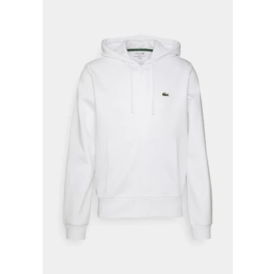 Image of Lacoste Unisex Zipup sweatshirt, Size: XXL, Blanc
