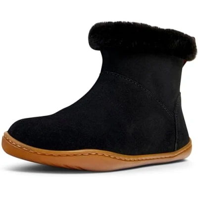 Image of Camper PEU CAMI KIDS Unisex Classic ankle boots for kids, Size: 11K, Black Leather and textile