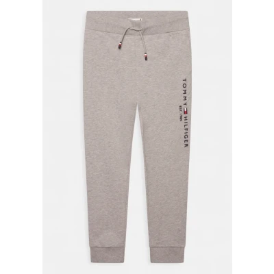 Image of Tommy Hilfiger Essential Unisex Tracksuit bottoms for kids, Size: 9 12m, Light grey heather