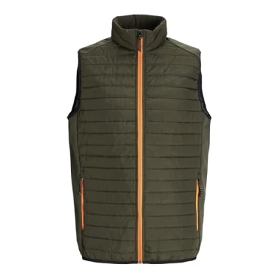 Image of JACK &amp; JONES Mens JJEMulti Bodywarmer Quilted Sleeveless Gilet, Rosin 1, S