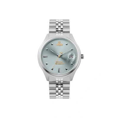 Image of Vivienne Westwood Camberwell Ladies Quartz Watch with Stainless Steel Bracelet, Light Blue, bracelet