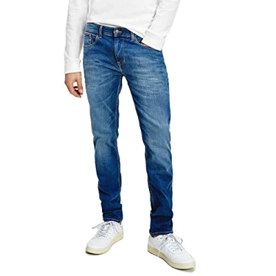 Image of Tommy Jeans Austin Slim fit jeans, Men&#039;s, Size: 36x36, Wilson mid blue