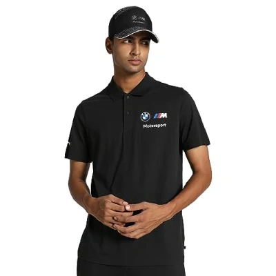 Image of Puma BMW MMS ESS Polo shirt, Men&#039;s, Size: Small, Black