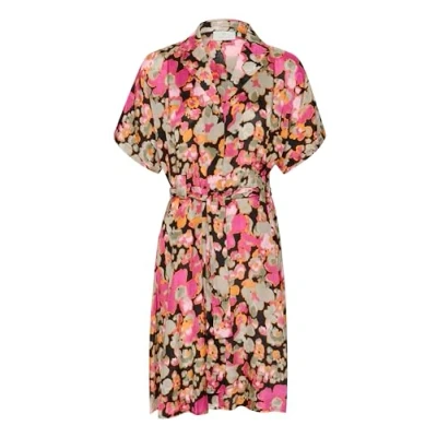 Image of Kaffe Laila Shirt dress, Women&#039;s, Size: 14, Pink melon blurry flower