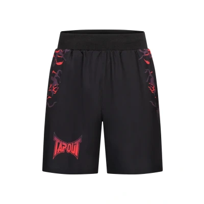 Image of Tapout Normale Passform Shorts, Men&#039;s, Size: 3XL, Black red aubergine