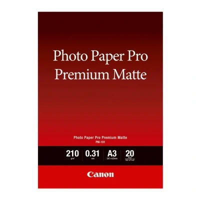 Image of Canon PRO Premium PM 101 Smooth matte 310 micron A3 (297 x 420 mm) 210 g/m² 20 sheet(s) photo paper for PIXMA 1, 10, 100