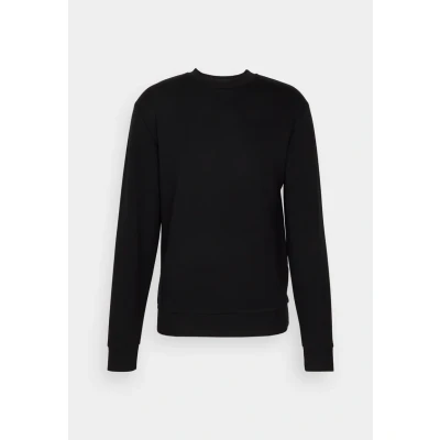 Image of Selected Homme Slhemanuel CREW NECK Sweatshirt, Men&#039;s, Size: Large, Black
