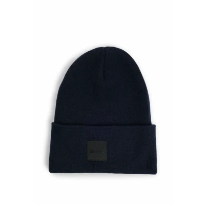 Image of BOSS Fantastico Unisex Beanie, Men&#039;s, Size: One Size, Dark blue four