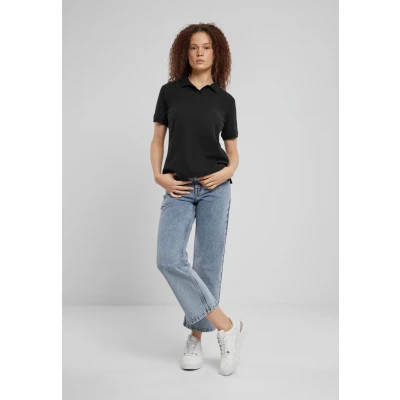 Image of Urban Classics Women&#039;s Ladies Polo Shirt, Black, S