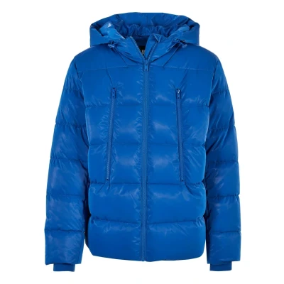 Image of Urban Classics Shark SKIN Puffer Winter jacket, Men&#039;s, Size: Large, Royal
