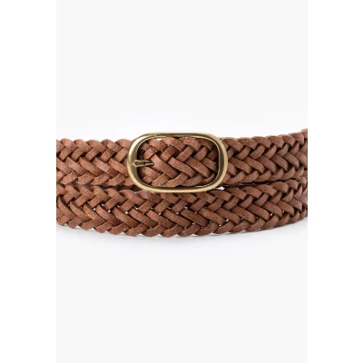 Image of Levi&#039;s WOMEN&#039;S Charlie Braid BELT Belt, Women&#039;s, Size: 75, Brown