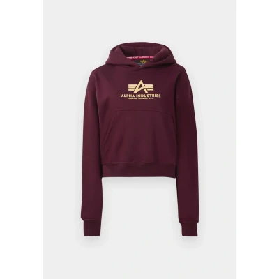 Image of Alpha Industries Basic Hoodie Hoodie, Women&#039;s, Size: Medium, Dark cherry