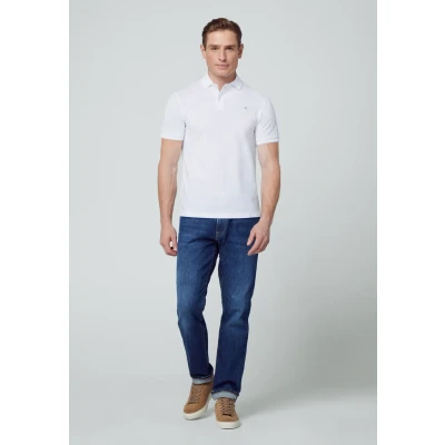 Image of Hackett London SLIM FIT LOGO Polo shirt, Men&#039;s, Size: Large, Optic white